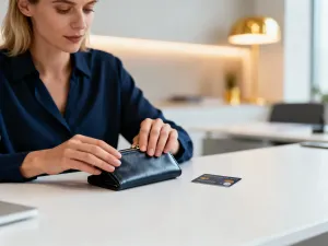 Starszy mężczyzna przy biurku analizuje dokumenty finansowe za pomocą lupy, sprawdzając wysokość świadczeń emerytalnych.